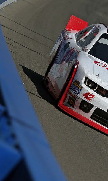 Larson outlasts Harvick, Busch to win NNS race at Fontana